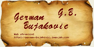 German Bujaković vizit kartica